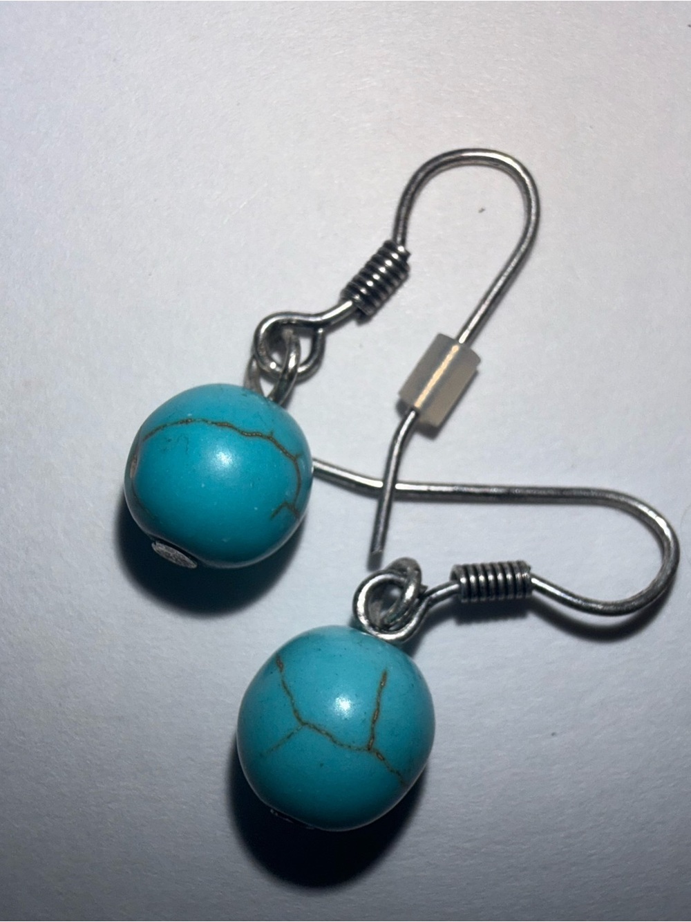 Turquoise Bead Dangle Earrings